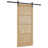 Sliding Door ORKDAL Natural and Black 86 x 198.5 cm 3445564