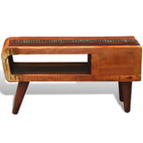 Coffee Table with Curved Edge 1 Drawer Reclaimed Wood 241008