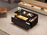90 x 45 x 35.5 cm Coffee table tray, high-gloss coffee table for the living room, sofa table N605P388084S