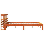 Bed Frame without Mattress Wax Brown 140x190 cm Solid Wood Pine 3306061