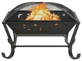 Fire Pit with Poker 62 cm XXL Steel 311893