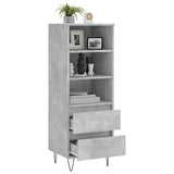 Highboard Concrete Grey 40x36x110 cm Engineered Wood 831512
