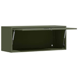 Wall Cabinet for Garage with Gas-lift Door Olive green 883275