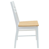 Dining Chairs 2 pcs White 43 x 54 x 89 cm Solid Rubber Wood 42020443