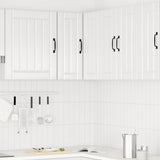 Kitchen Wall Corner Cabinet Lucca High Gloss White Engineered Wood 853859