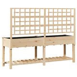 Garden Planter Beige 203.5 x 54 x 152.5 cm Solid fir wood 42006573