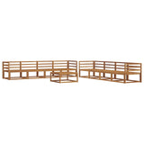 Outdoor Sofa Set 9 pcs Natural Solid Acacia Wood 3367352