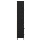 Highboard with Drawer 2 pcs Black oak Engineered Wood and Glass 3416092
