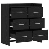 Sideboard Black Oak 75 x 33 x 80 cm Engineered Wood 8011100
