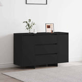 Sideboard with Drawer Black 120 x 41 x 75 cm Engineered Wood 3333907