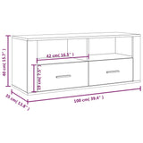 TV Cabinet Concrete Grey 100x35x40 cm Engineered Wood 816812