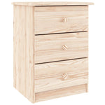 ZNTS Bedside Cabinet ALTA 41x35x55.5 Solid Wood Pine 353917