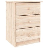 ZNTS Bedside Cabinet ALTA 41x35x55.5 Solid Wood Pine 353917