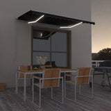 Manual Retractable Awning with LED 300x250 cm Anthracite 3068864