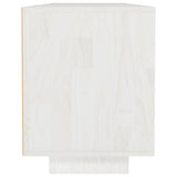 TV Cabinet White 110x30x40 cm Solid Pinewood 809901