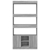 Highboard Grey Sonoma 92x33x180 cm Engineered Wood 3309623