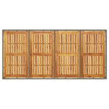 Garden Table with Acacia Wood Top Grey 190x90x75 cm Poly Rattan 365542