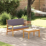 Garden Bench with Cushion Brown Solid Acacia wood 4106582