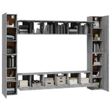 10 Piece TV Cabinet Set Grey Sonoma Engineered Wood 3120219