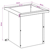 Garden Planter with LED 2 pcs Silver 30 x 30 x 30 cm 8008065