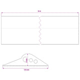 Garage Floor Seal Black 74 x 20 mm 6 m EPDM Rubber 42038272