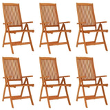 Garden Chair Set of 6 Brown Solid eucalyptus wood Medium 3087345