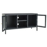 TV Cabinet Anthracite 105x35x52 cm Steel and Glass 336060