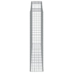 Arched Gabion Baskets 7 pcs 300x50x220/240 cm Galvanised Iron 3146814