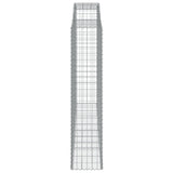 Arched Gabion Baskets 7 pcs 300x50x220/240 cm Galvanised Iron 3146814