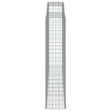 Arched Gabion Baskets 7 pcs 300x50x220/240 cm Galvanised Iron 3146814