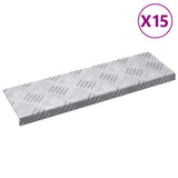 Stair Tread 15 pcs Silver 60 x 18 x 2.5 cm Aluminium 4104234