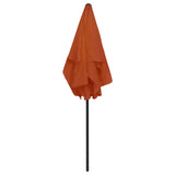 Beach Parasol Terracotta Polyester 180x120 cm Tiltable 314724