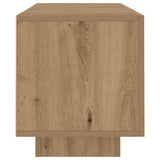 TV Cabinet with LED Lights Artisan Oak 160x35x40 cm Engineered Wood 856360