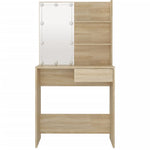 ZNTS Dressing Table with LED Sonoma Oak 74.5x40x141 cm Engineered Wood 808804