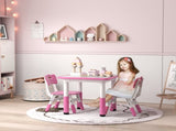 Height Adjustable Toddler Table and Chair Set, 3-Piece Children Activity Table w/ 2 Chairs for T3398P379033