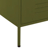 Chest of Drawers Olive Green 80x35x101.5 cm Steel 336198