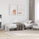 Bed Frame without Mattress Concrete Grey 100x200 cm Engineered Wood 849575