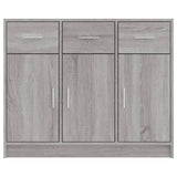 Sideboard Grey Sonoma 91x28x75 cm Engineered Wood 823014