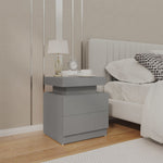 ZNTS Bedside Cabinet Grey 45x35x52 cm Engineered Wood 326851