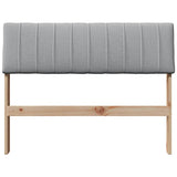 Upholstered Headboard Light Grey 100 cm Solid Pine Wood 879244