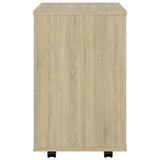 808470 Rolling Cabinet Sonoma Oak 46x36x59 cm Engineered Wood