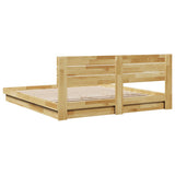 Bed Frame with Headboard without Mattress 180x200 cm Super King Solid Wood Oak 3315739