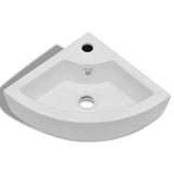 140697 Wash Basin with Overflow 45x32x12,5 cm White