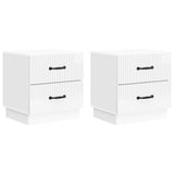 Bedside Cabinet 2 pcs High Gloss White 43 x 34.5 x 44.5 cm 895224