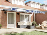 Retractable Awning Blue 400 x 200 cm Fabric 3329766