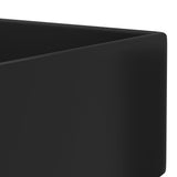 Bathroom Sink with Overflow Ceramic Matt Black 146997