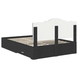 Bed Frame with Headboard Black 160 x 200 cm Engineered Wood 3413579