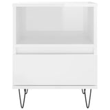 Bedside Cabinet High Gloss White 40x35x50 cm Engineered Wood 830624