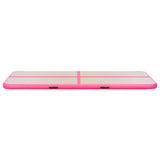 Inflatable Gymnastics Mat with Pump 400x100x10 cm PVC Pink 91915