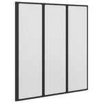 Shower Bath Screen Wall 141 x 132 cm 3 Panels Foldable 140785